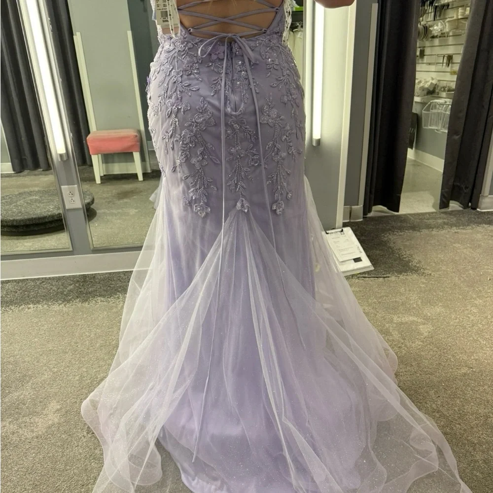 David's Bridal Lavender Prom Dress - Picture 3 of 3